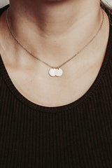 NOVA – Kette 2x 10mm Plättchen Anhänger mit Gravur