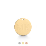 Rundes vergoldetes Gravur Plättchen zum individuellen gravieren