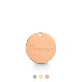 Rundes rosegoldfarbenes Gravur Plättchen zum individuellen gravieren