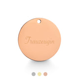 Rundes rosegoldfarbenes Gravur Plättchen zum individuellen gravieren