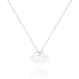 Personalisiertes Kette mit 3 runden Plättchen Anhängern und individueller Gravur in silber, gravierbar mit Namen, Datum oder Symbolen