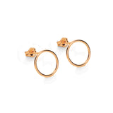 Minimalistischer Ohrstecker im Kreis Design aus Rosegold Filled