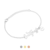 Frage deine Brautjungfer oder bedanke dich mit einem personalisierten Armband in silber mit Gravur als persönliches Geschenk