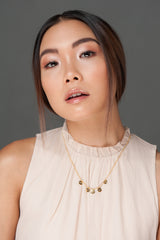 NAOMI – Familienkette mit Gravur | 3 Plättchen | Roségold Filled