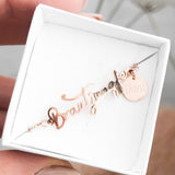 Frage deine Brautjungfer oder bedanke dich mit einem personalisierten Armband in rosegold mit Gravur als persönliches Geschenk