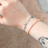Frage deine Brautjungfer oder bedanke dich mit einem personalisierten Armband in silber mit Gravur als persönliches Geschenk