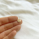 Rundes Gravur Plättchen aus Gold Filled zum individuellen gravieren