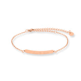 Personalisiertes Armband mit Gravur Platte in rosegold, individualisierbar mit Namen, Botschaften, Daten oder Symbolen