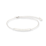 Personalisiertes Armband mit Gravur Platte in silber, individualisierbar mit Namen, Botschaften, Daten oder Symbolen