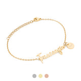 Frage deine Trauzeugin oder bedanke dich mit einem personalisierten Armband in gold mit Gravur als persönliches Geschenk