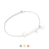 Frage deine Trauzeugin oder bedanke dich mit einem personalisierten Armband in silber mit Gravur als persönliches Geschenk