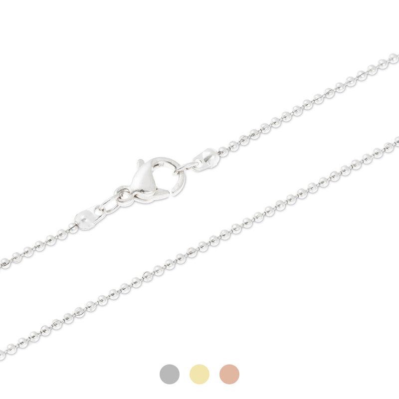 NELA – Kugelkette für Plättchen-Anhänger | 925er Sterling Silber