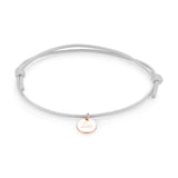 Personalisiertes Armband mit rundem Roségold Filled Plättchen Anhänger mit individueller Wunsch Gravur, ob Namen, Daten oder Symbolen