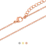Zarte Halskette aus Edelstahl in rosegold