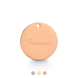 Rundes rosegoldfarbenes Gravur Plättchen zum individuellen gravieren