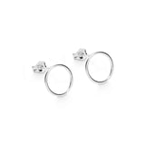 Minimalistischer Ohrstecker im Kreis Design in Sterling Silber