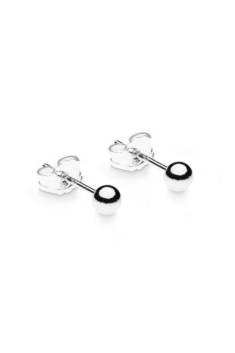 Minimalistische Kugelohrringe aus Sterling Silber