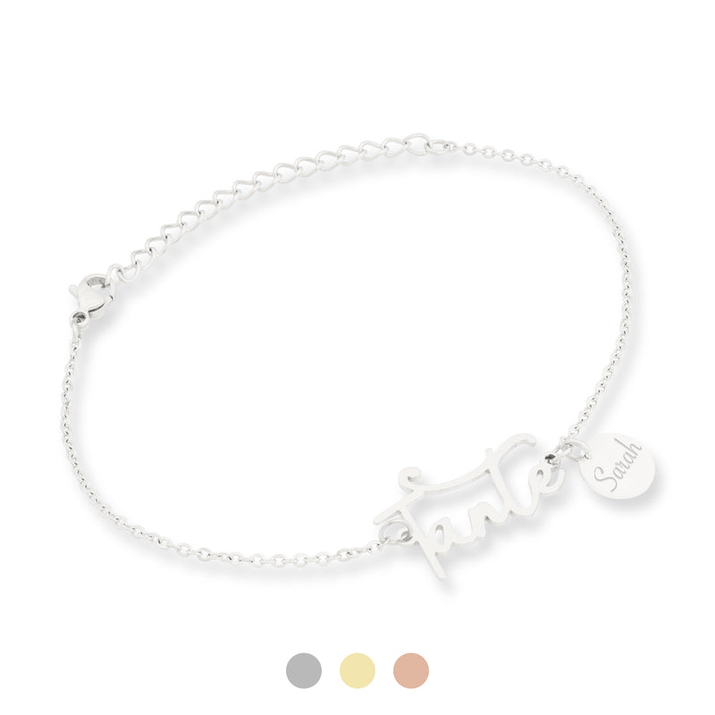 TEONA – Tante Armband mit Gravur