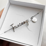 Frage deine Trauzeugin oder bedanke dich mit einem Armband in silber mit Gravur als persönliches Geschenk 